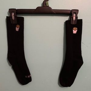 PINK french fries socks